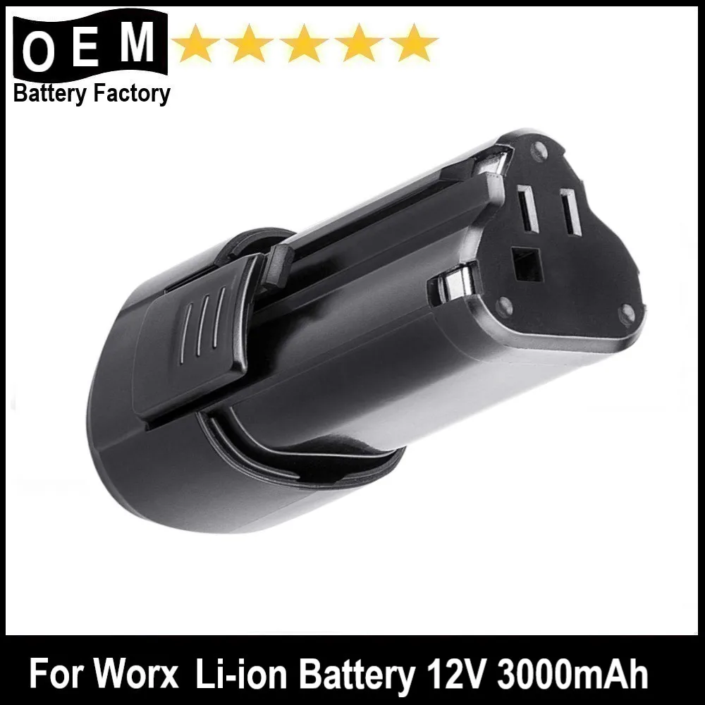 WA3503 WA3509 Replacement Battery for Worx WX125.3 WX125.3 D-Lite WU288 WA3503 WX125 RK2512 Power Tool Li-ion Battery 12V 3Ah