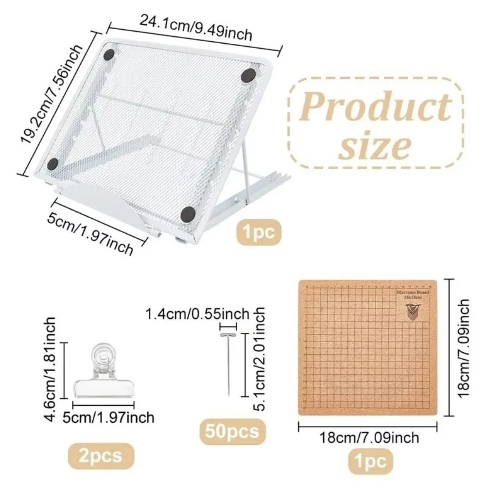 High Quality Braiding Craft Macrame Board Set Auxiliary Board Macrame Supplies Adjustable Holder DIY knitting Tassel Board Set view 6