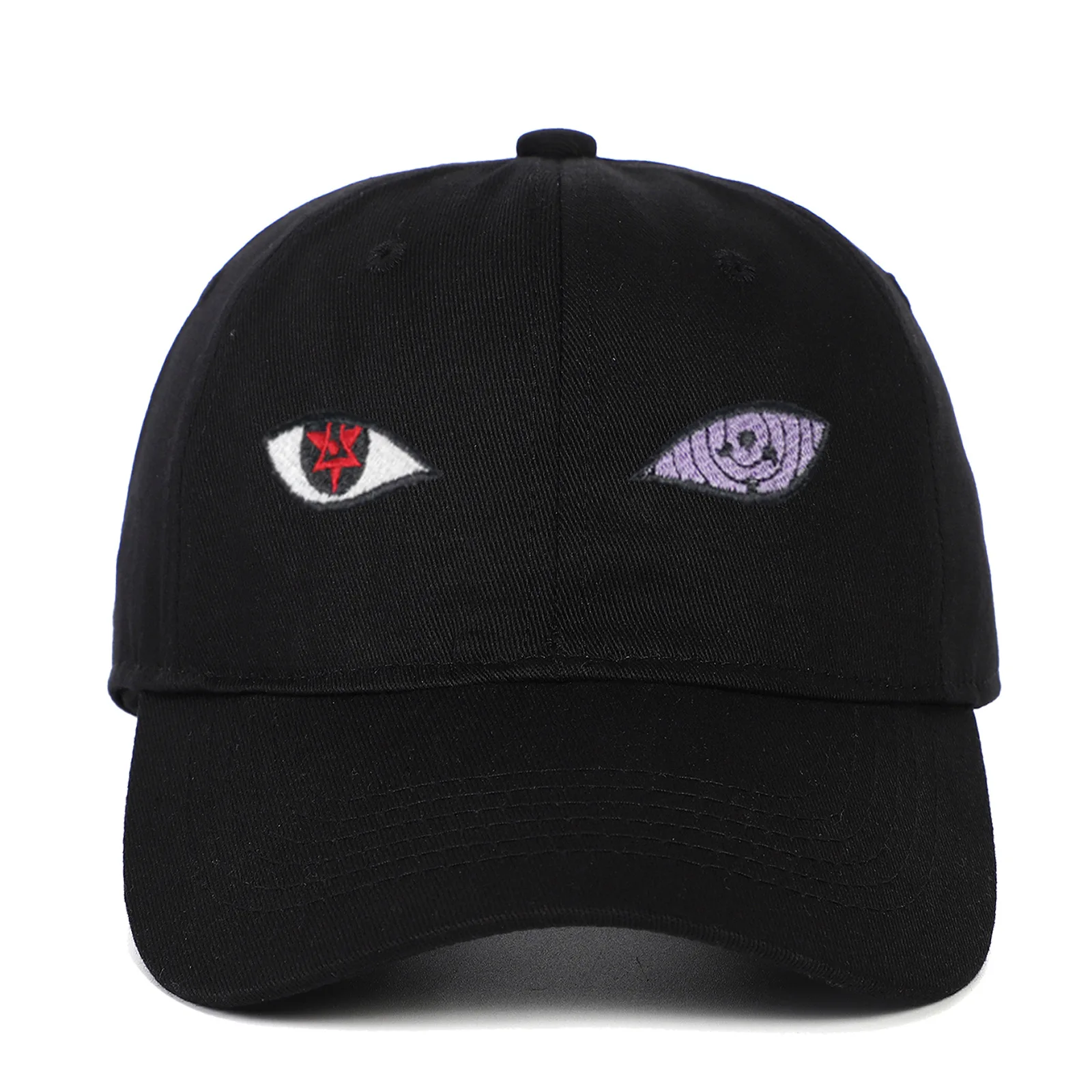 

Naruto Anime Embroidered Eyes Soft Top Cap Summer New Unisex Baseball Hat for Travel Sunshade