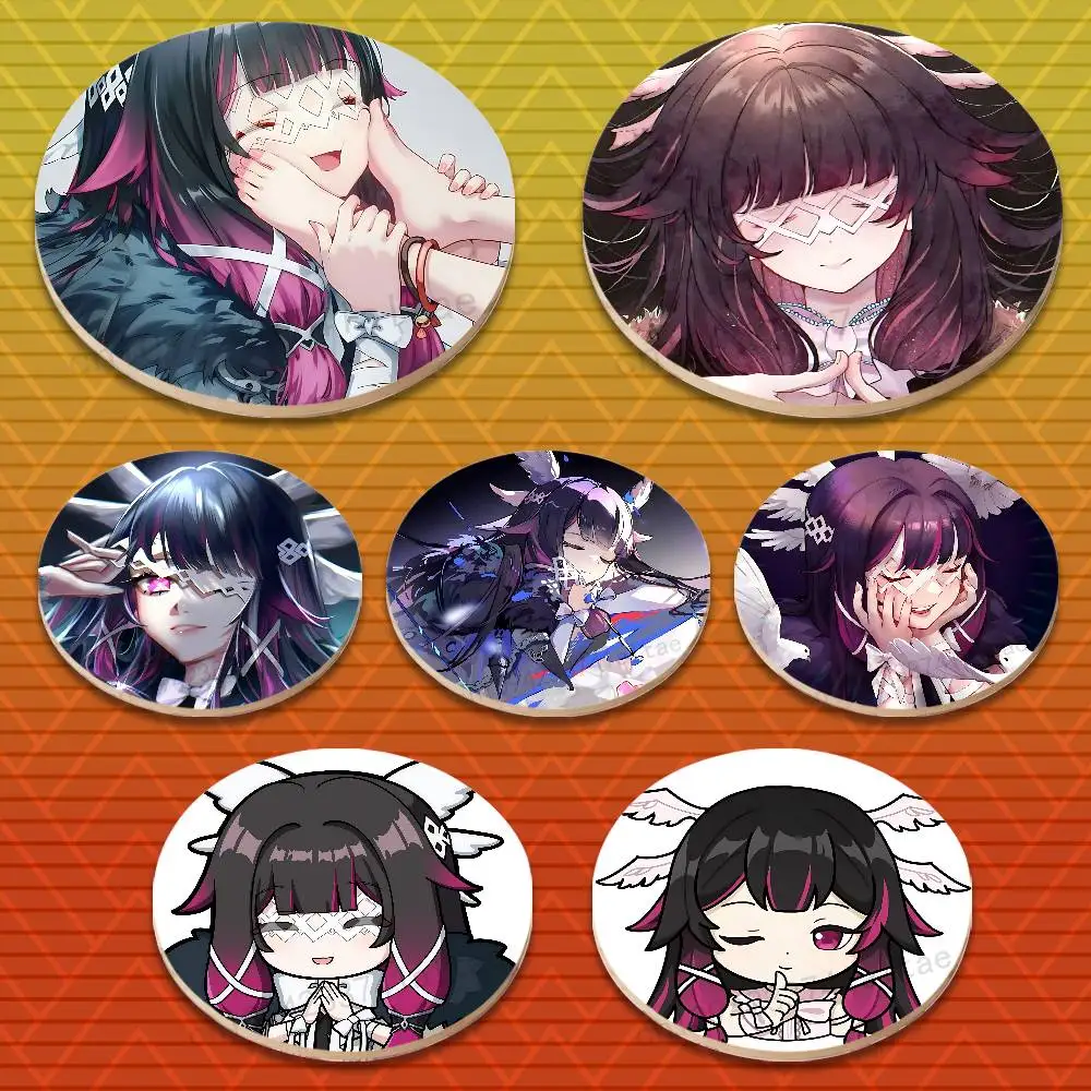 

Cute C-Columbina Genshin Multifunctional Coasters Round Wooden Heat Resistant Non-Slip Home Decor Gift