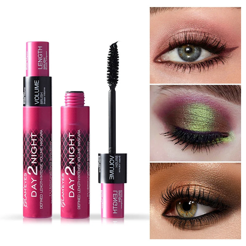 Black Curled Lashes Mascara, Alonga os Cílios, Volume Extra, Longa Duração, Impermeável, Natural, Secagem Rápida, Maquiagem Feminina