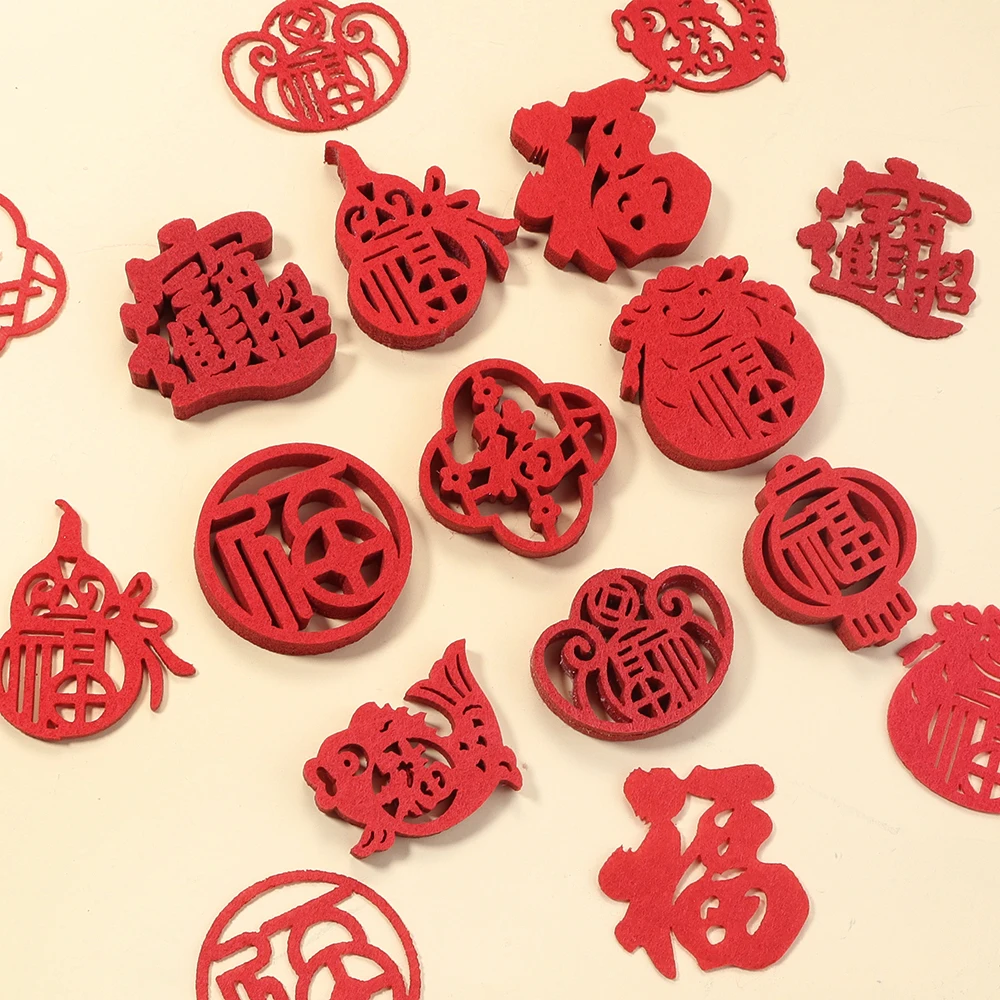 

20Pcs Chinese New Year Decoration Lucky Characters Wedding Decor Spring Festival Home Ornament Housewarming Decoration