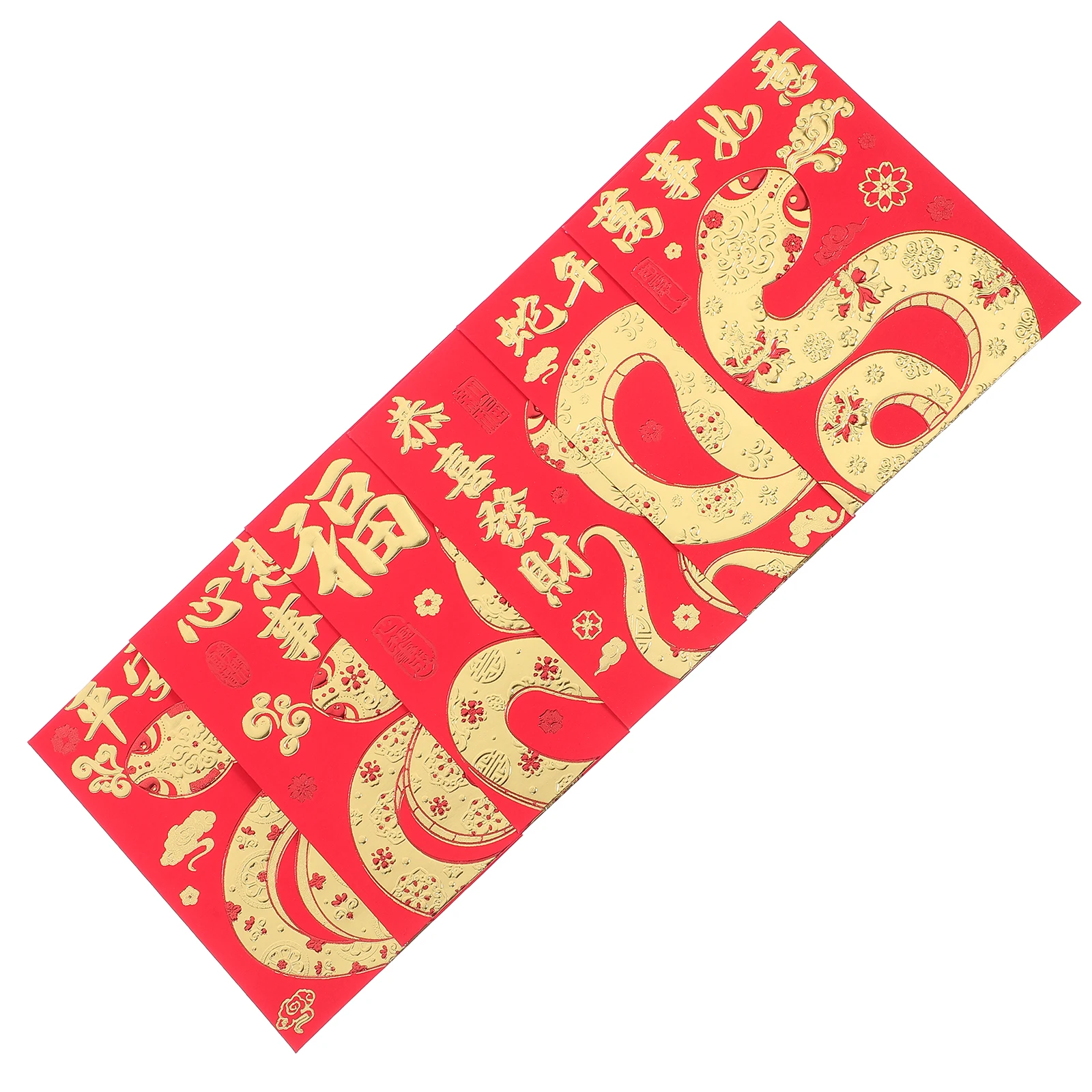 

36 Pcs New Year Red Packets of The Snake Envelope Creative Chinese Envelopes Paper Lunar Money