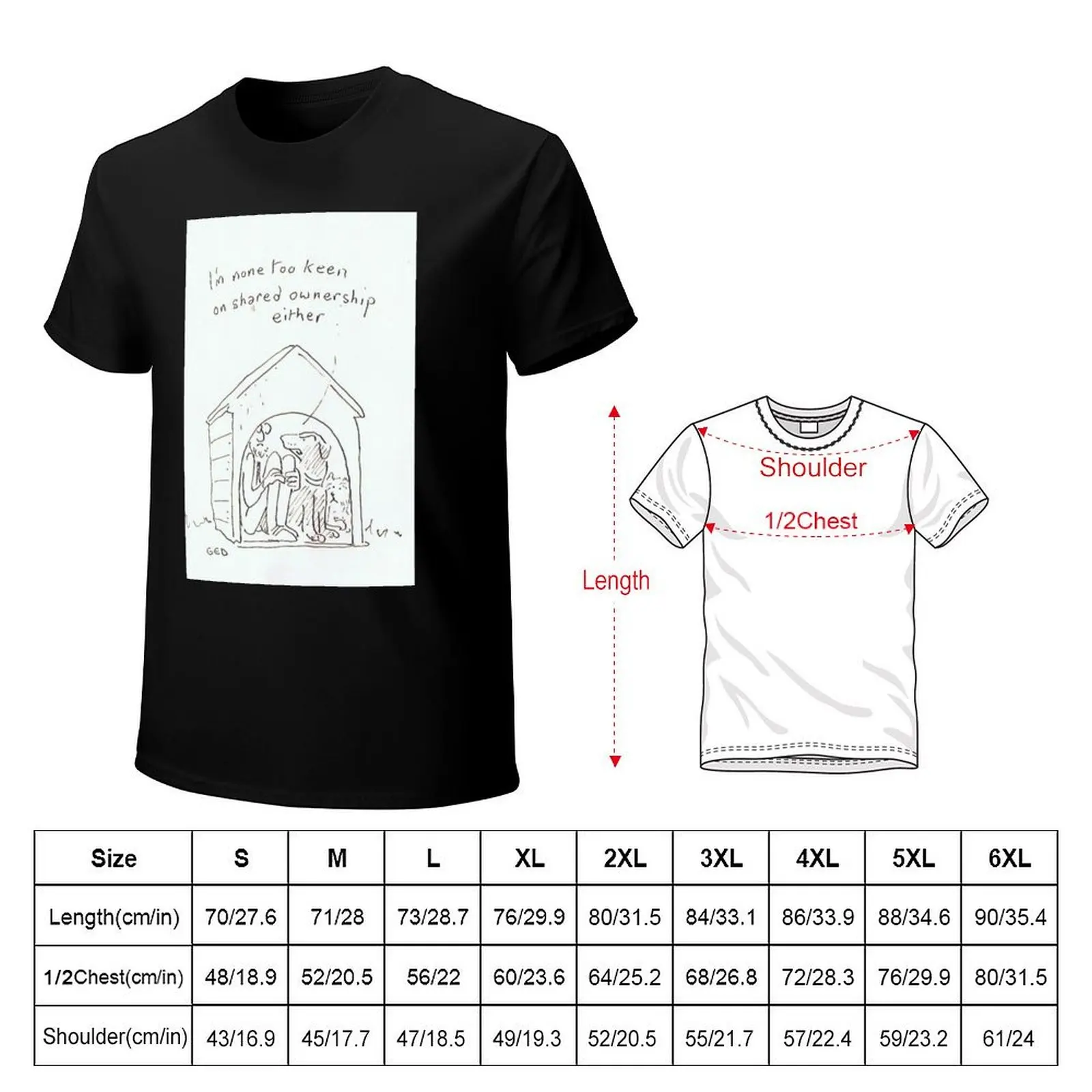 In the dog house T-Shirt anime clothes plus size tops kawaii clothes anime tshirt Men's clothing