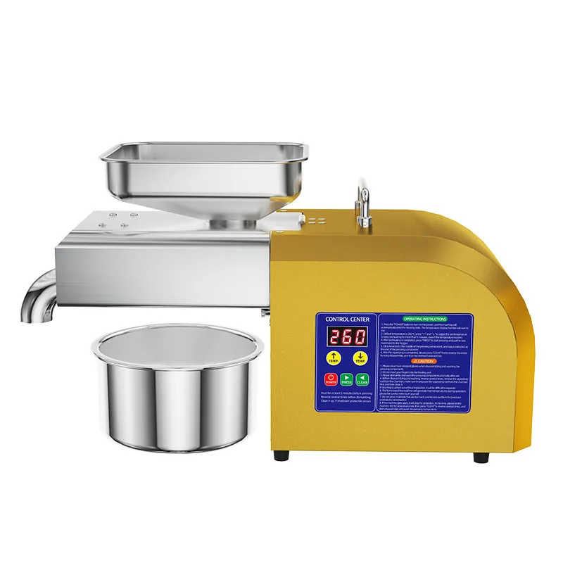 Household Z6 oil press Machine temperature control 40-300℃ 600W high-power heating with built-in preheating countdown