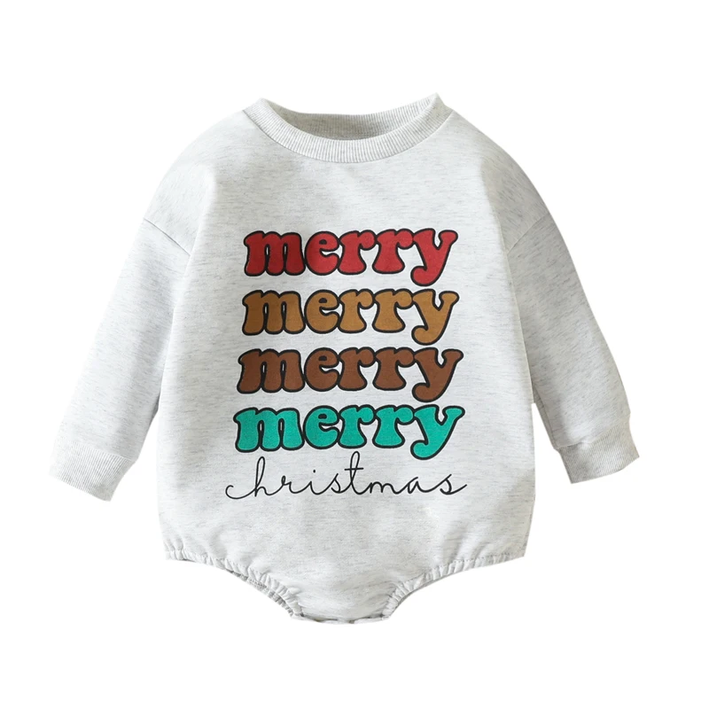 Fall Spring Infant Baby Boy Girl Clothing Long Sleeve Sweatshirt Romper Bodysuit Letter Printed Jumpsuits Playsuits Outfit