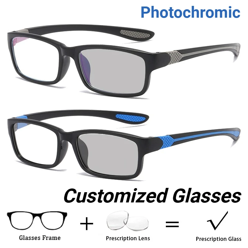 

High-definition Photochromic Customised Eyewear Dual-tone Frame Sports Ultra-light and Comfortable Prescription Glasses