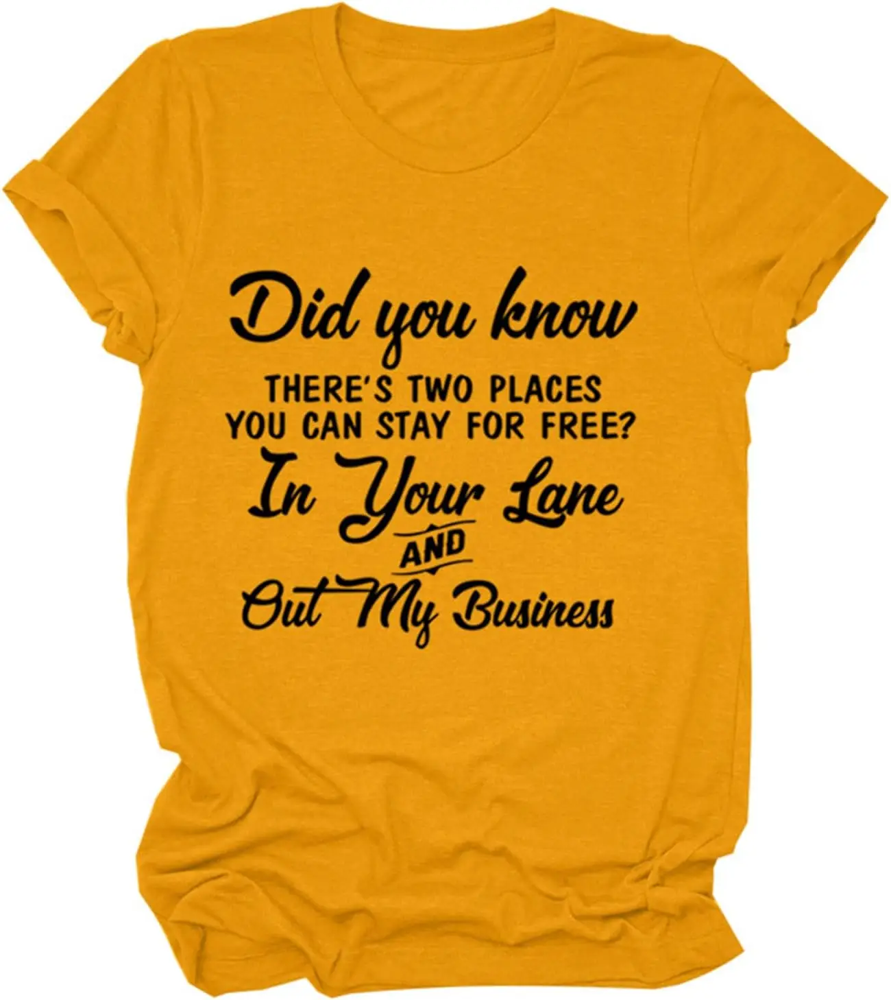 Did You Know There's Two Places You Can Stay for Free T Shirt Womens Casual Short Sleeve Tees Funny Letter Graphic Tops