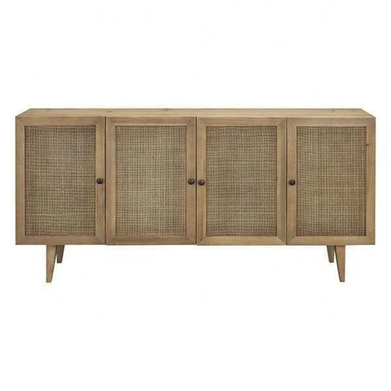 

# Modern and Fashionable Sitting Room 4 Door Made of Reclaimed Pine and Rattan Sideboard