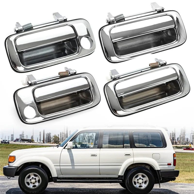 

NEW-For Toyota Land Cruiser 80 LC80 FZJ80 4500 1991 -1997 Car Outer Front Rear Door Handle Exterior Door Handle