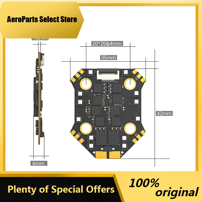AeroPartsiFlight Borg-F7 Mini Stack with Borg-F7 Mini Flight Controller /Mini 60  4 in 1 ESC for FPV Racing Drone Quadcopter