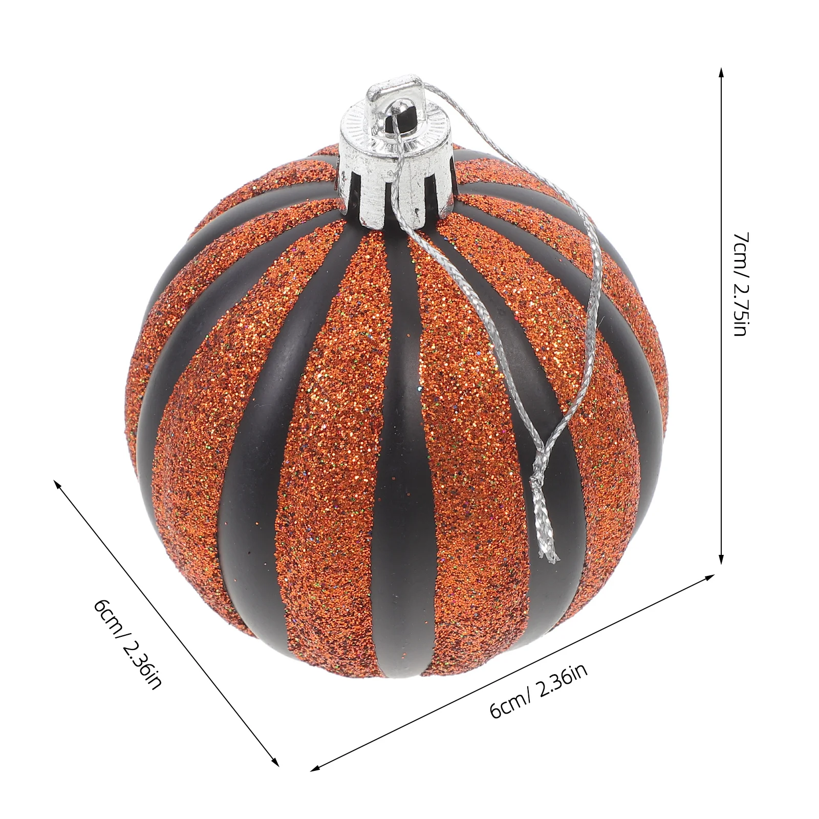 6 قطع من ديكورات الكرة البلاستيكية للهالوين، حلي معلقة، مستلزمات الحفلات، المعلقات اليقطين للمنزل والحديقة والشرفة #6