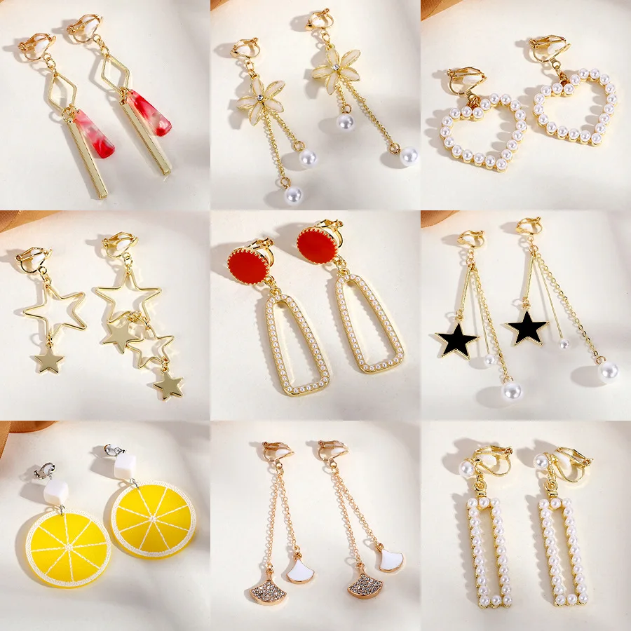 Корейская-версия-треугольная-кисточка-зажим-для-ушей-без-отверстия-для-уха-новинка-2025-геометрическое-искусство-ретро-светский-подвесной-аксессуар-для-ушей