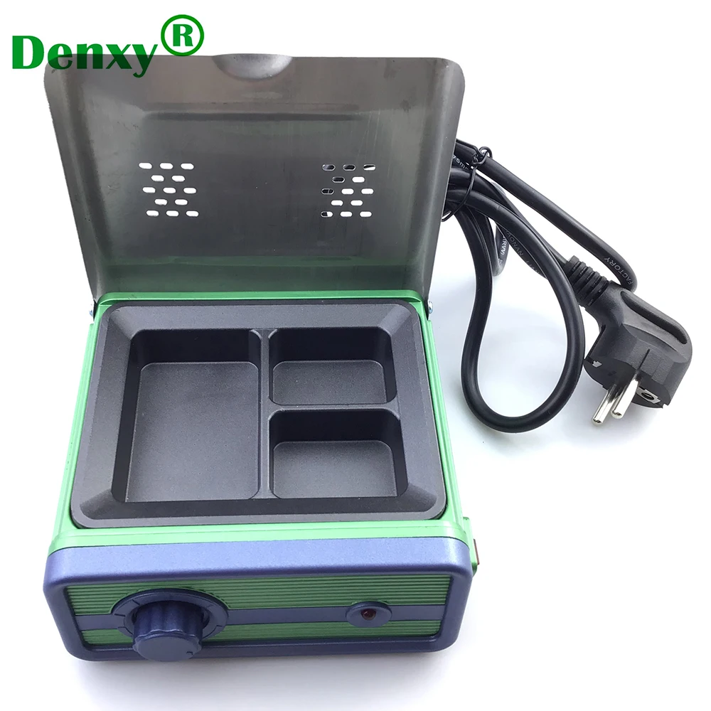 

Denxy Dental Wax Pot Dental Lab Equipment Wax Heater 3-well Wax Heating Analog Dipping Pot Dental technician equipment