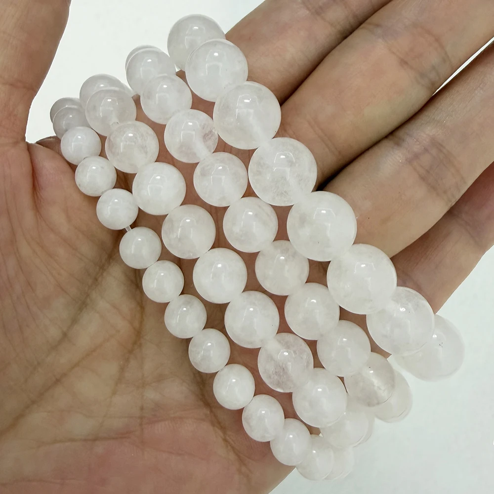 9th Aug Natural Stone Clear Jade Round Loose Beads 15