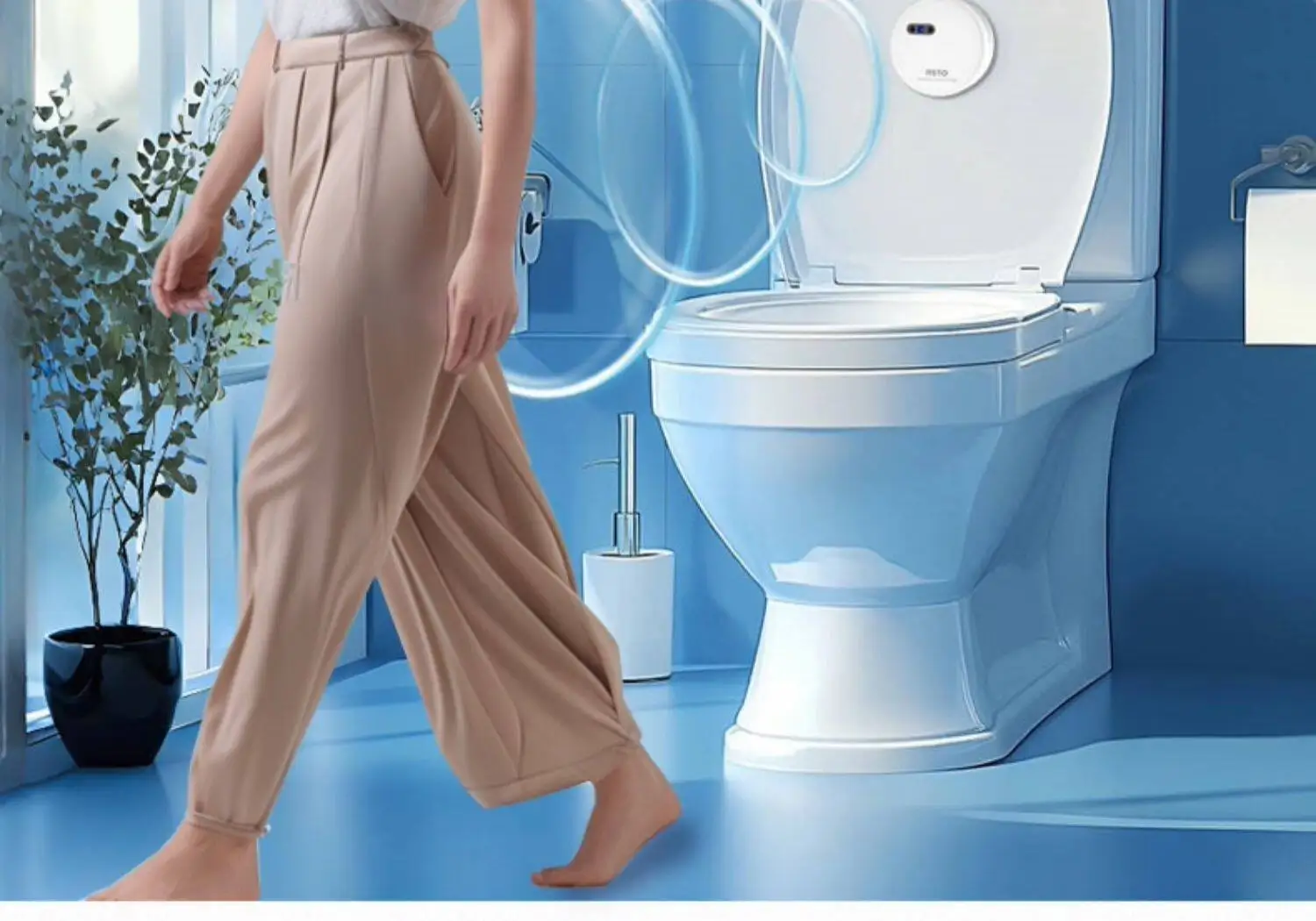 Toilet automatic induction flush intelligent infrared sensor contact-free toilet water cube automatic flush