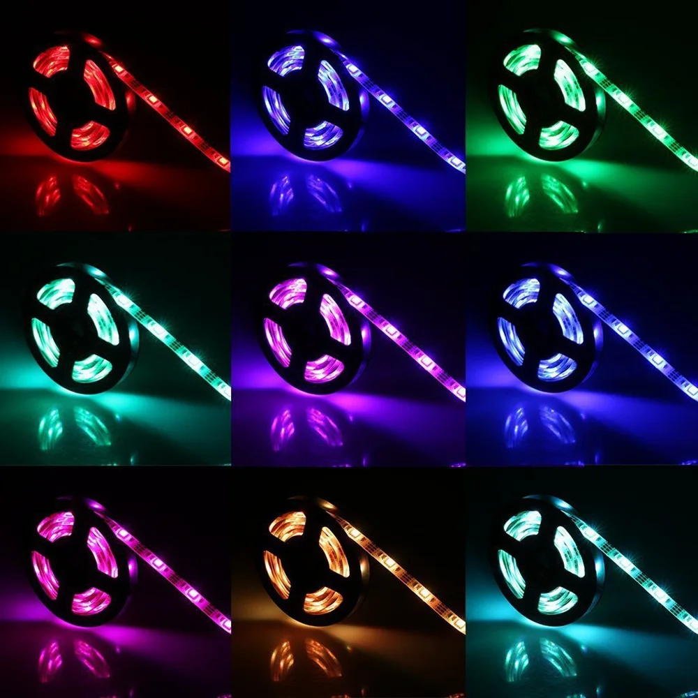 LED Strip Light 3 Keys Infrared Control Music Lighting Synchronized Adjustment USB Interface Home Party Decoration Lamp