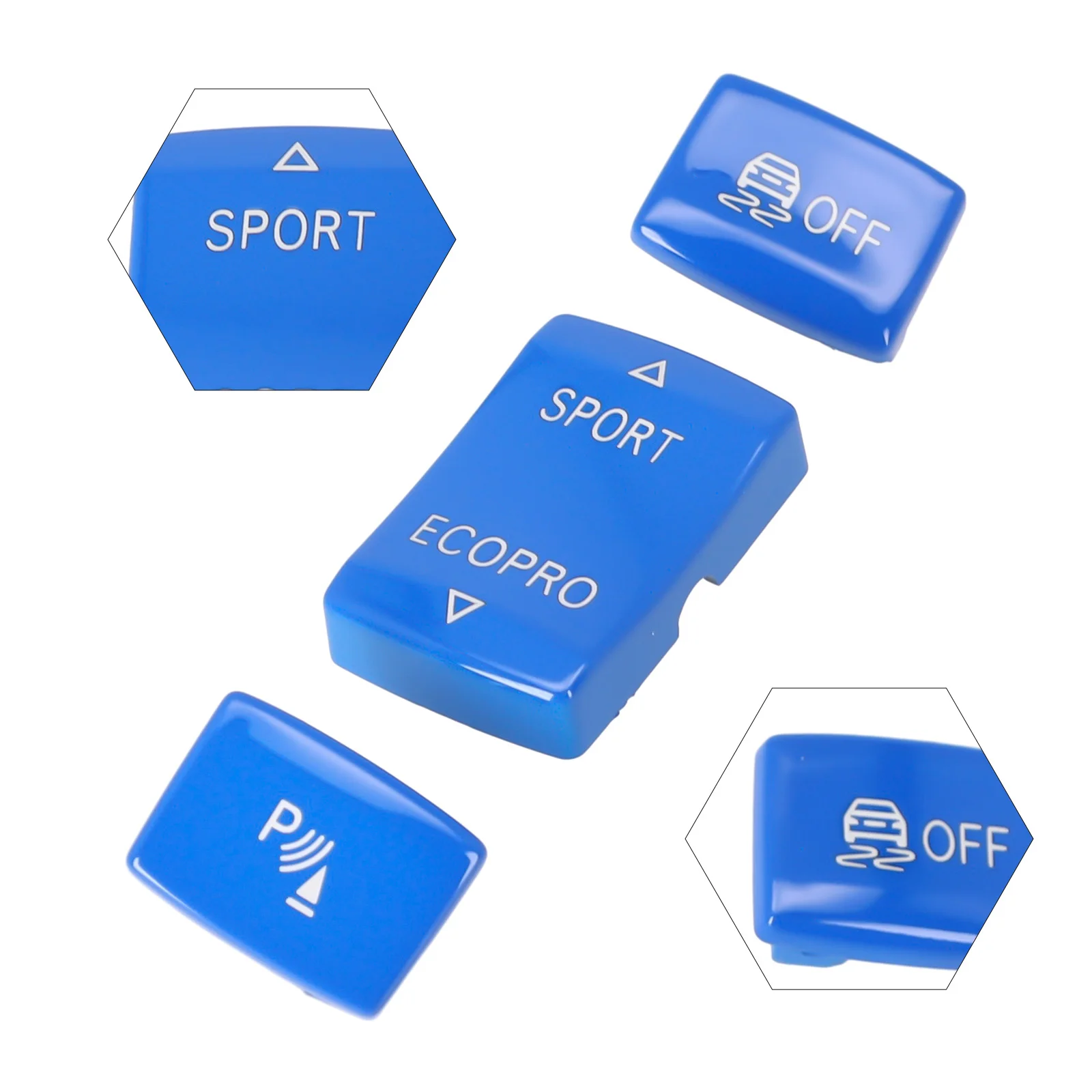 Pro P Button P Button P Button For BMW For BMW 1 2 3 4 Series F20 F22 F30 F32 For BMW ABS Rubberized Coating.Blue