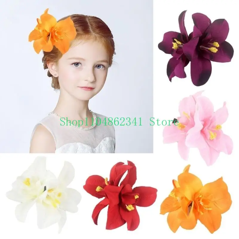 5ASD شعر زهرة كبيرة باريتات الشعر مقطع نساء نساء تسريحة الشعر ديكورات الشعر