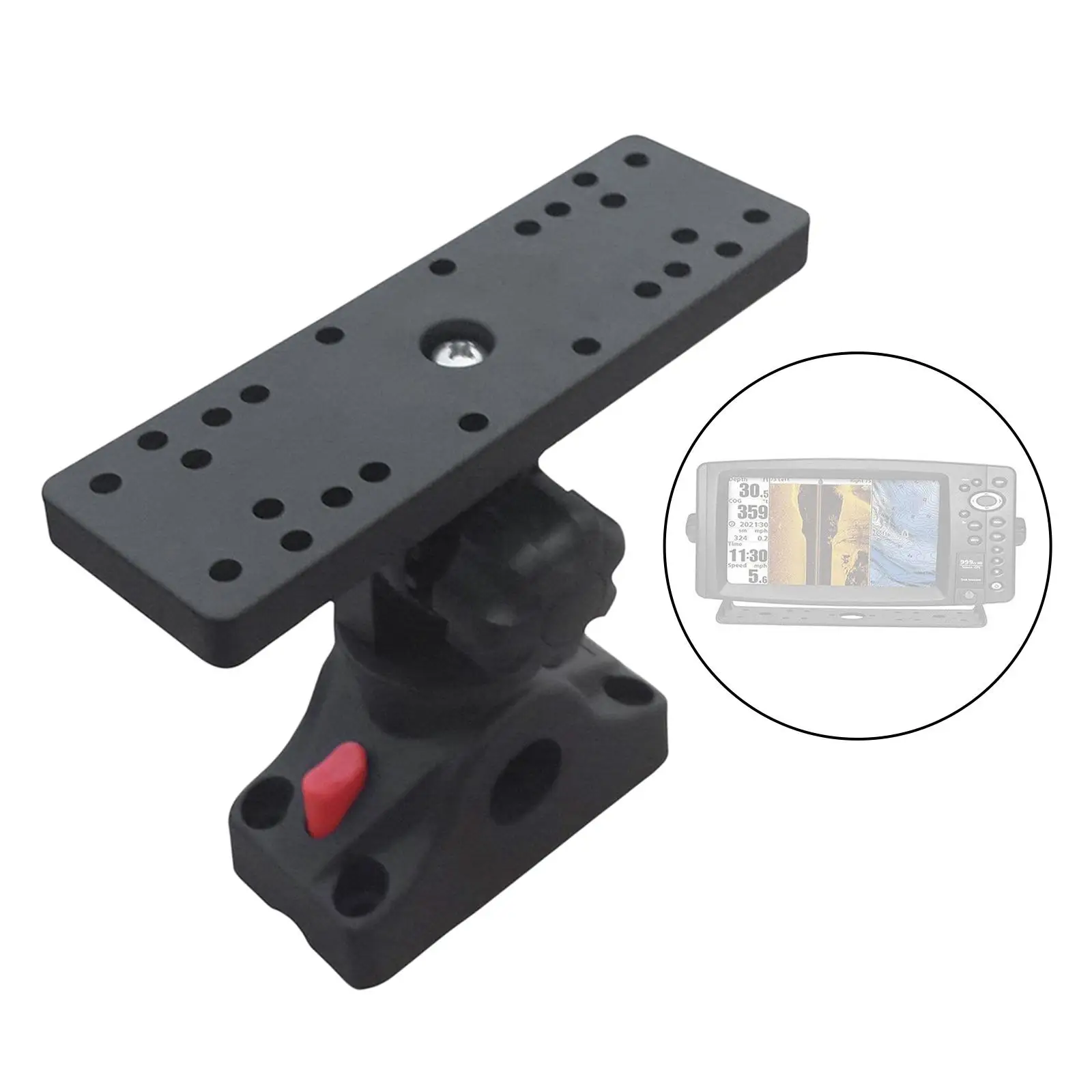 Universal Marine Fish Finder Mount Holder Base Mounting Plate 360 Degree