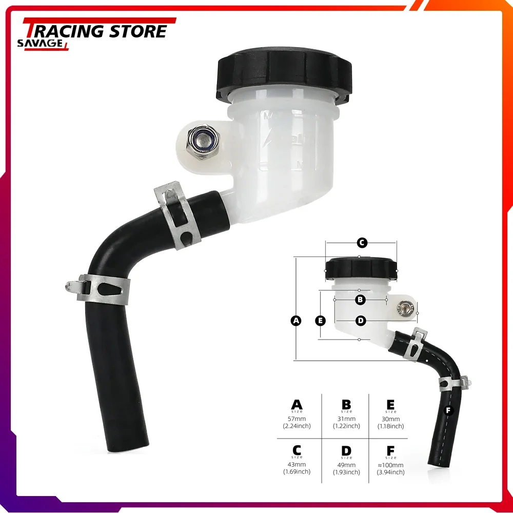 SAVAGE Universal Rear Brake Fluid Reservoir Left Hydraulic Clutch Fluid Reservoir For SUZUKI KAWASAKI HONDA Yamaha Motorcycle