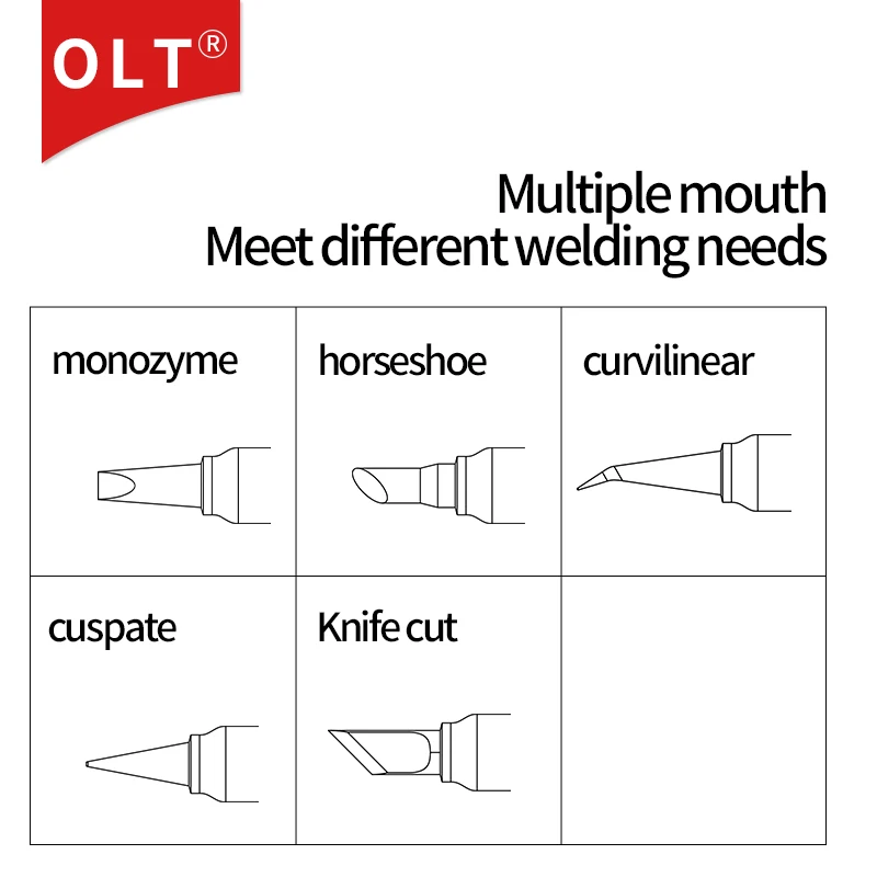 for QUICK soldering iron head 200G-k knife tip round pointed elbow suitable compatible with 3202