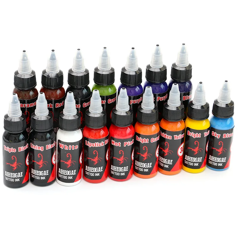 30ML/Bottle Professional Tattoo Ink Pigment Semi-Permanent Paints Supplies For Eyebrows Lips Beauty Makeup Body Art Tattoo Tools