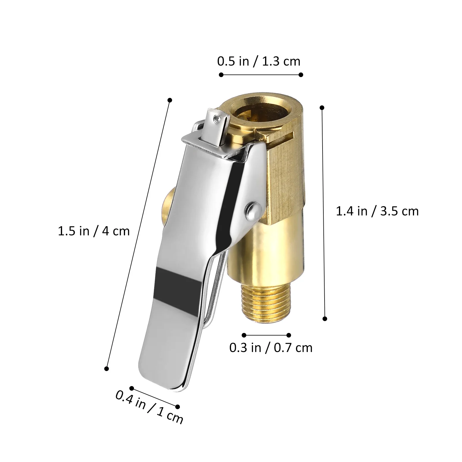 2 szt. Szybkozłączki z blokadą do pompowania opon samochodowych, motocyklowych i rowerowych, dysza z gwintem, adapter do pompy, prosty adapter do pompowania.