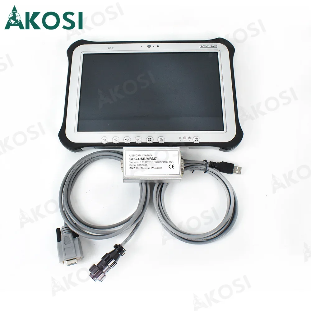 

Ready to use FZ G1 Tablet+Forklift Full Kit Forklift For Toyota Bt Truckcom Auto Scanner Usb Can Interface Truck Diagnostic Tool