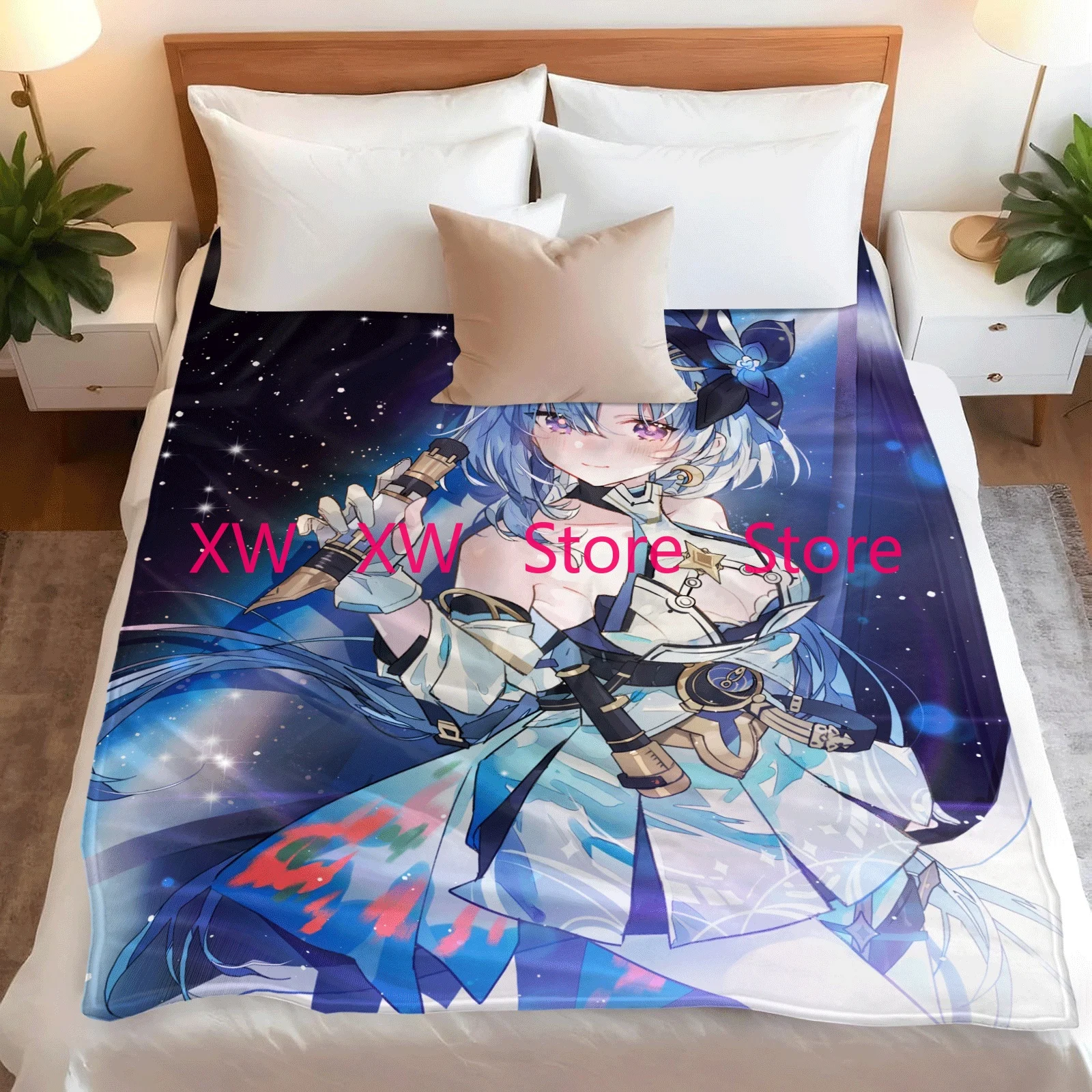 Honkai Star Rail  Griseo Blanket Throw Bed Blankets and Throws Home Interior Luxury Bedding Fluffy Plaid Sofa Knee
