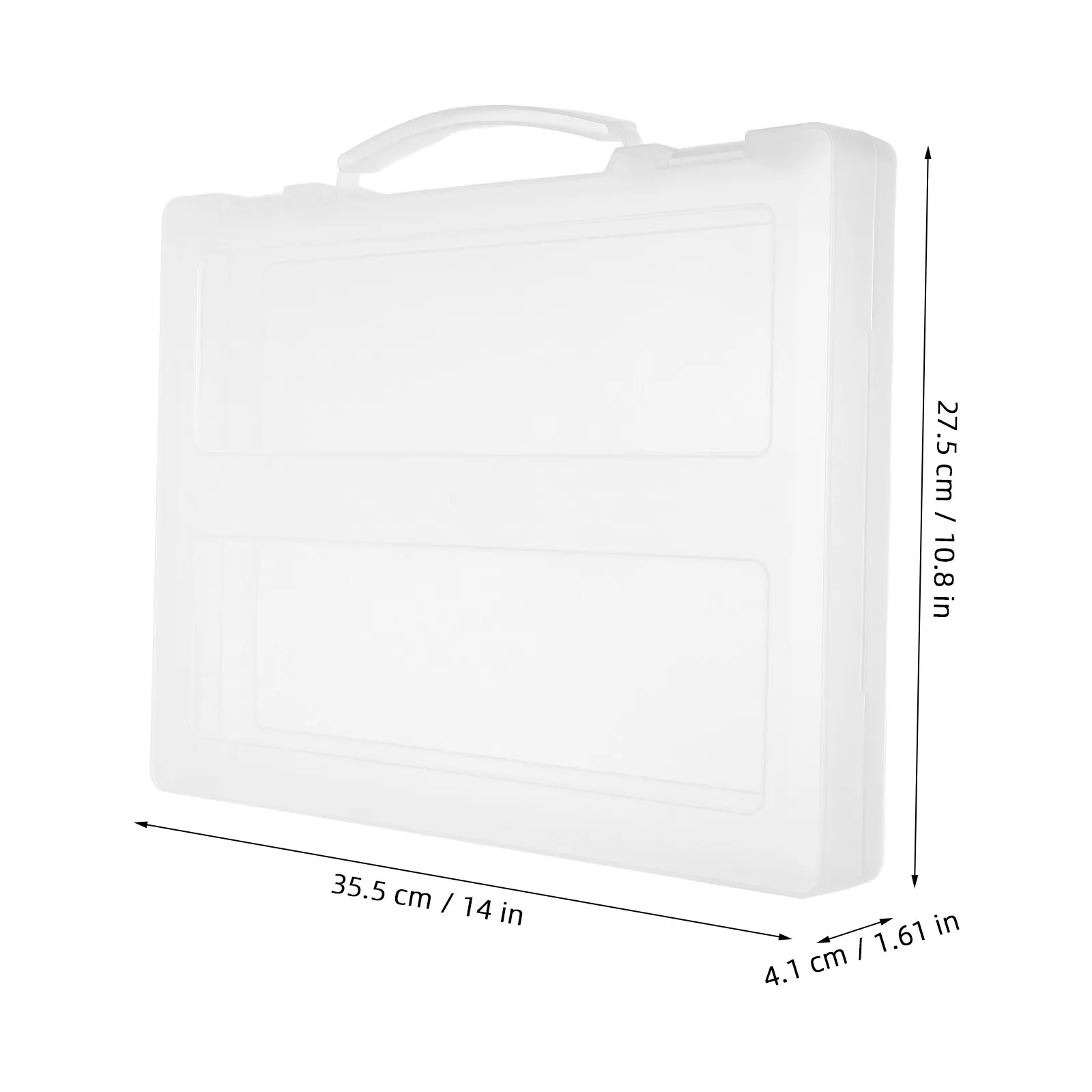 Clear A4 File Holder Portable Document Organizer Thickened Sturdy Paper Storage Box Office Folder Box with Handle for Safe