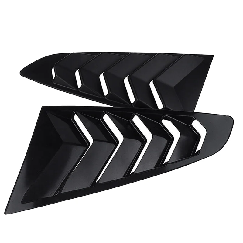 

Матовая черная накладка жалюзи заднего бокового вентиляционного отверстия на четверть окна для Ford Mustang 2015-2022 гг.