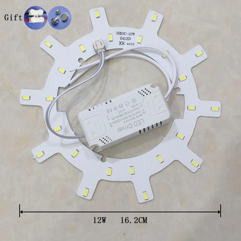 LED retrofitted light board instead of retro ceiling light converted into led light source 220V white light three-color dimming