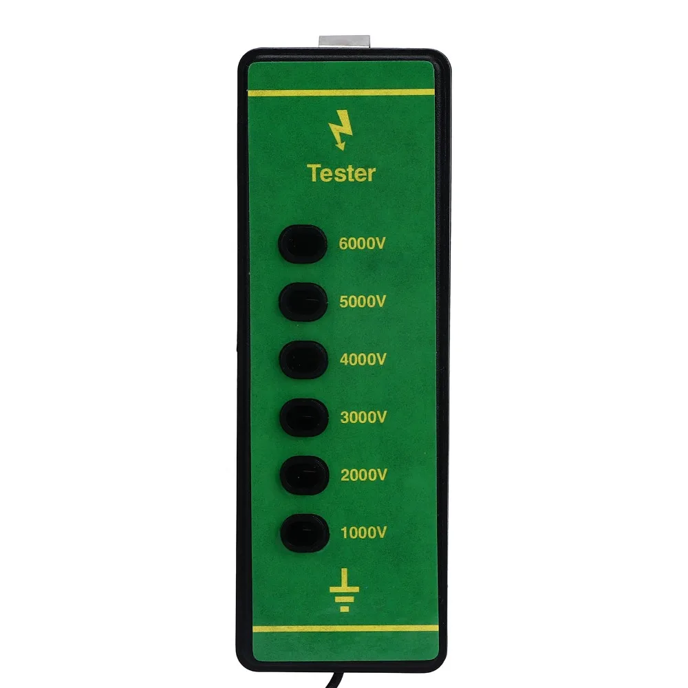 ABS Electric Fence Voltage Tester 6-LED Indicator Lights Copper Fence Fault Finder Cold Resistant Weather Resistant