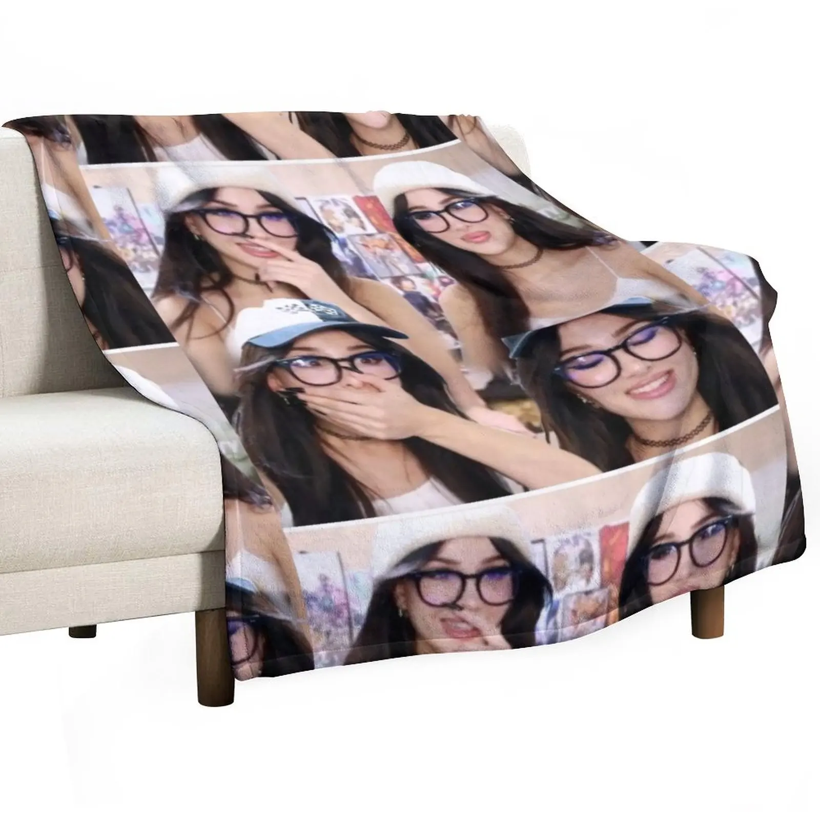 Sssniperwolf collage Throw Blanket for babies Fashion Sofas Bed linens Baby Custom Bed Fashionable Blankets