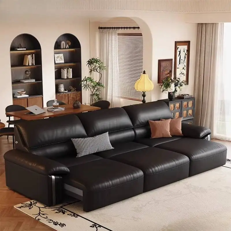 

Black Design Electric Recliner Sofas Cheap China European Quality Living Room Sofas Luxury Relax Divano Soggiorno Furniture