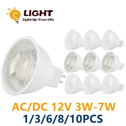 Spot Foco MR16 GU 5.3 AC DC12V 3W 5W 6W 7W Ciepłe białe światło dzienne Lampa LED do dekoracji wnętrz Wymień reflektor halogenowy 50W