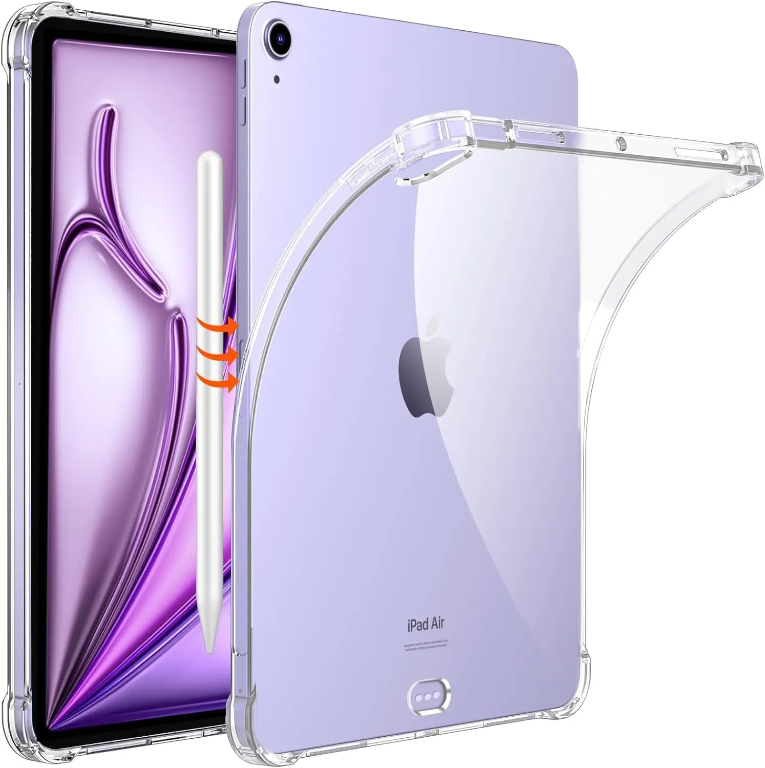 Silicon Case For iPad Air 11 13 inch 2024 A2902 A2899 A2900 A2898 A2903 A2904 Clear Transparent Soft TPU Back Tablet Cover Coqe