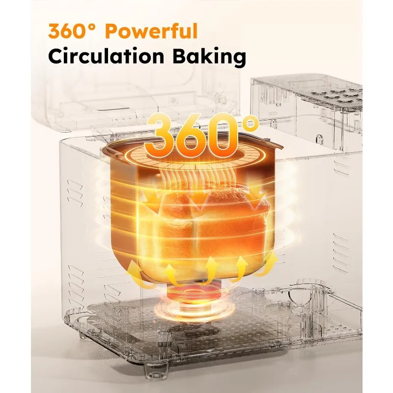 ماكينة صنع الخبز بسعة 2 رطل، ماكينة صنع الخبز الأوتوماتيكية من الفولاذ المقاوم للصدأ 17 في 1، غير لاصقة، أجهزة تحكم صديقة للمبتدئين، مؤقت لمدة 15 ساعة