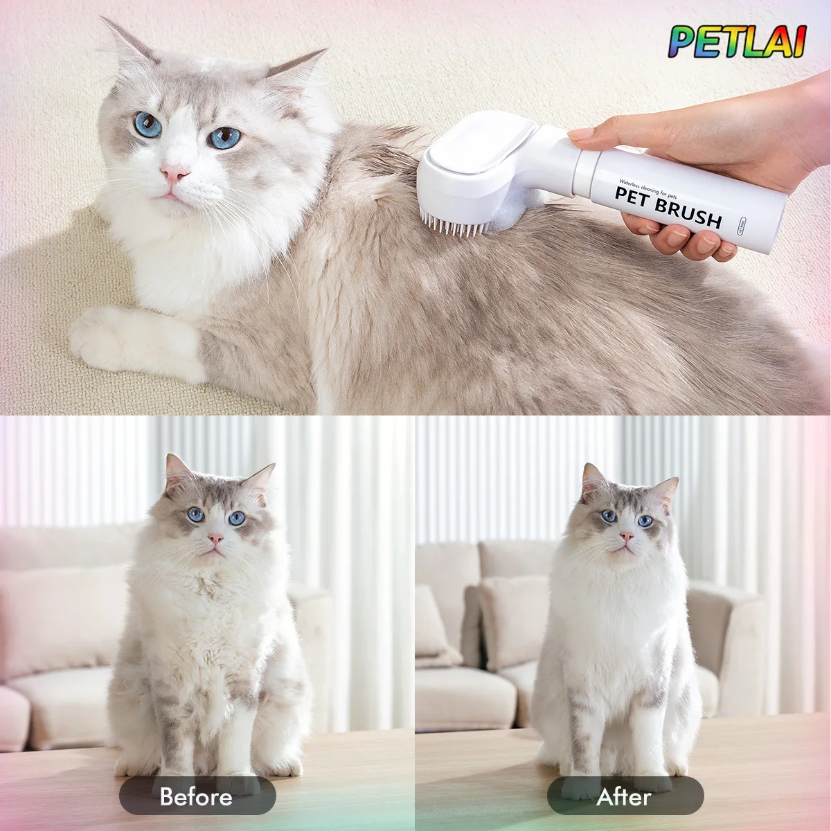 

Dog Comb foam mousse brush Cat grooming dry cleaning brush remove float hair brush Pet hair cleaner Convenient bathing cleaning