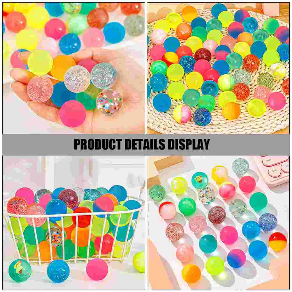 24 Pcs Vending Machine Colorful Bouncy Balls Child Decor Rubber Bounce for Kids