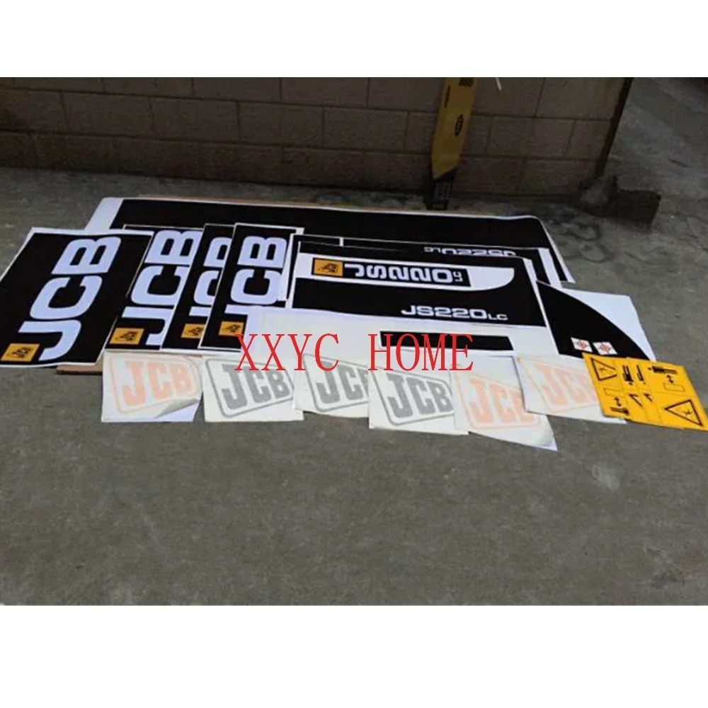 

Excavator JCB JS200 210 220 240 360 JS130 Full car sticker body logo high precision sticker car logo