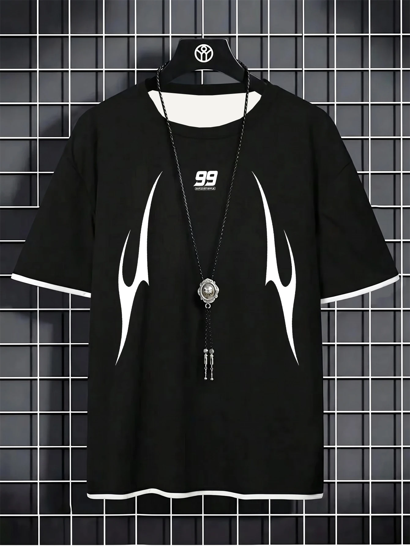 Men's American Street Workwear Style Short-Sleeved T-Shirt Y2K Casual Versatile and Stylish T-Shirt,Say Goodbye To Dull Outfits