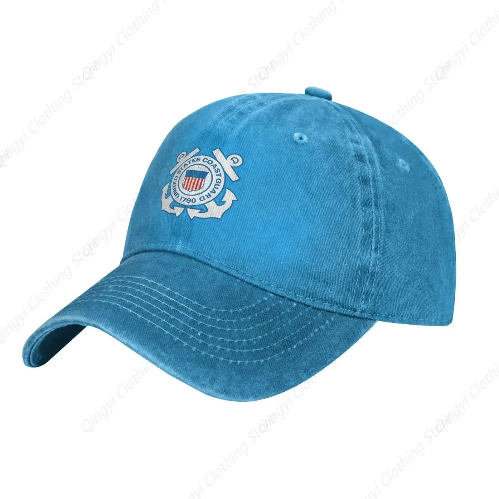 

Vintage Mark of The Coast Guard Baseball Cap for Men Women Cowboy Hat Cotton Casquette Blue