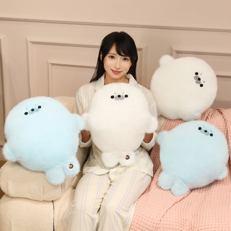 Kawaii Cotton Candy Chubby Seal Hand Warmer Plush