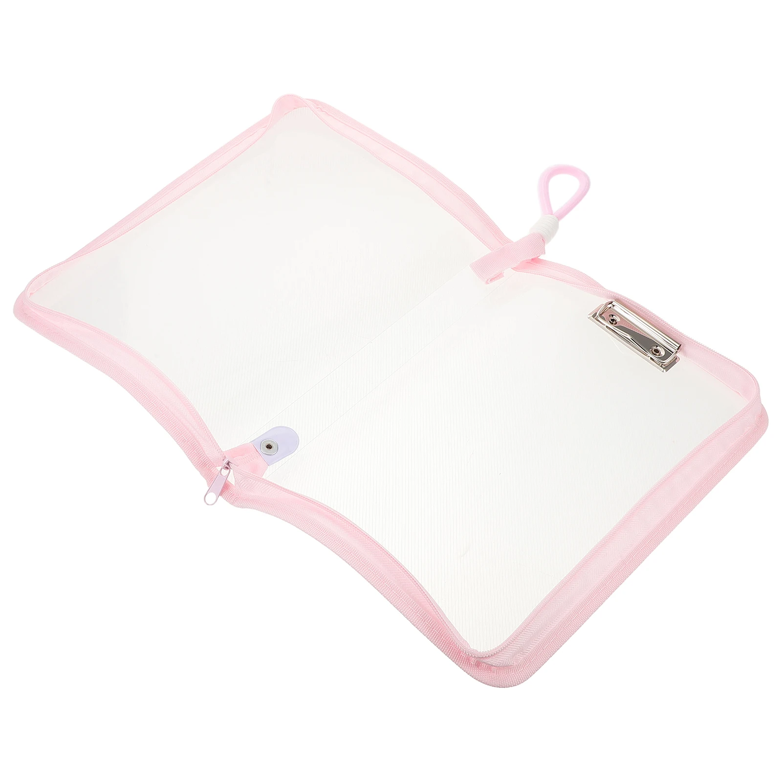 

Waterproof File Bag Transparent Hand Folder Clear Zippered Storage Bags for Documents Book Protective Pencil Case Student