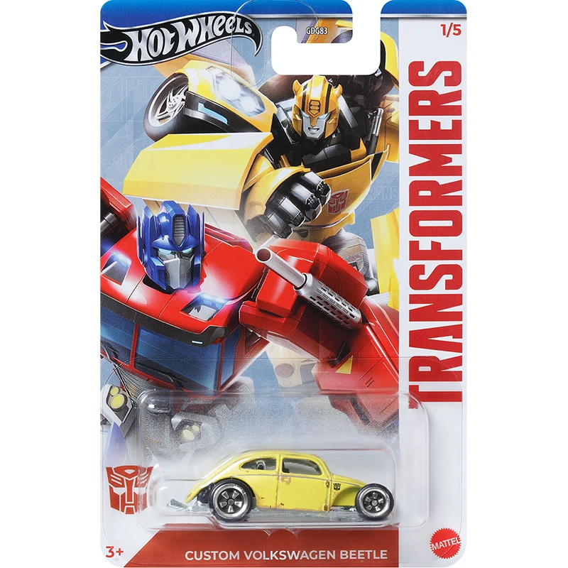 Hot Wheels Transformers บัมเบิลบี # 186 Custom Volkswagen Beetle สีเหลืองทอง 1/64 โมเดลรถของเล่น C4982 GDG83