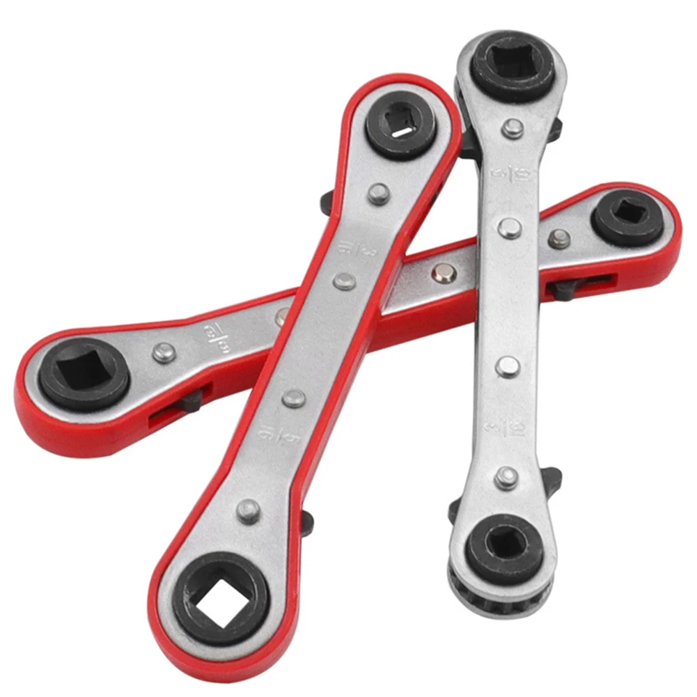 Imagem -02 - Dupla Cabeça Praça Ratchet Wrench Household Desmontagem Parafuso Multi-function Válvula de ar Condicionado Ferramenta de Reparo do Carro