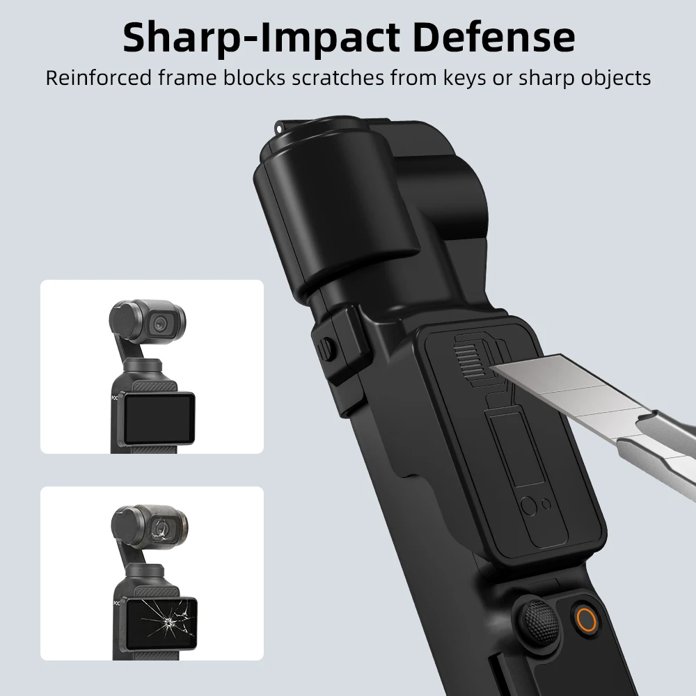 BRDRC Custodia Protettiva per Gimbal e Schermo per DJI Osmo Pocket 3, Accessori Fotocamera, Copriobiettivo, Custodia Rigida con Fodera Morbida