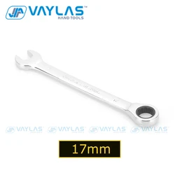 17mm Ratchet Wrench Spanner Fixed Head Mirror Polish 72T Ratcheting High Torque Multitool